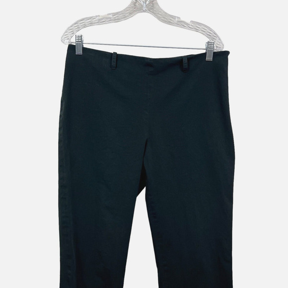 Lauren Ralph Lauren Pants Crop Premium Stretch Mid Rise Size Zip Green Women 12 - Picture 2 of 6